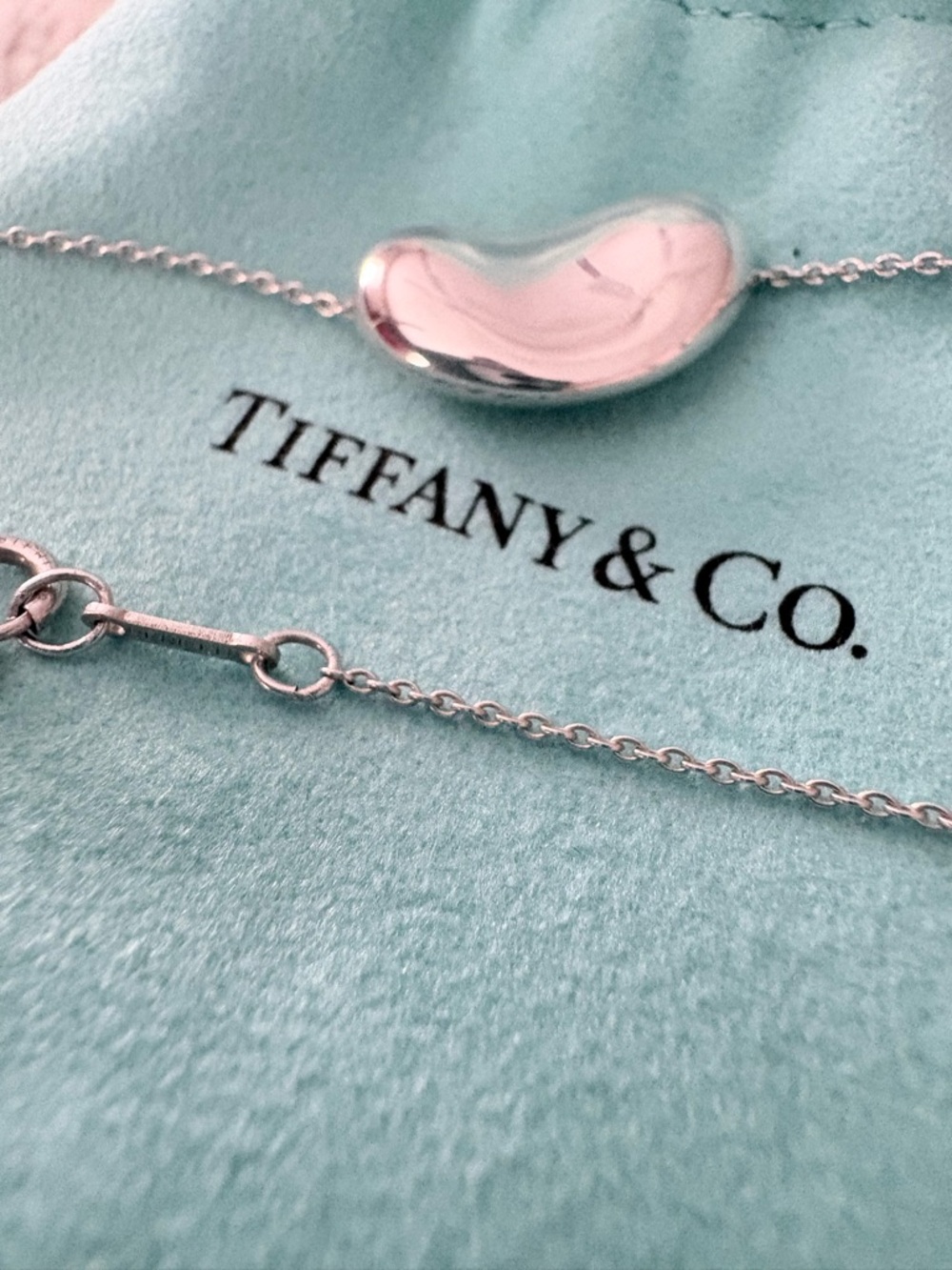 Tiffany & Co. Elsa Peretti® Bean Pendant Necklace - Authentic - Picture 6 of 11